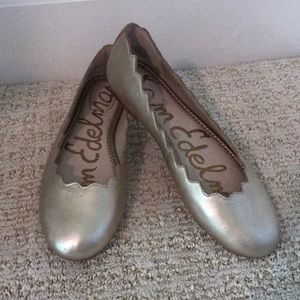 Sam Edelman Gold Ballet Flats Size 5 1/2